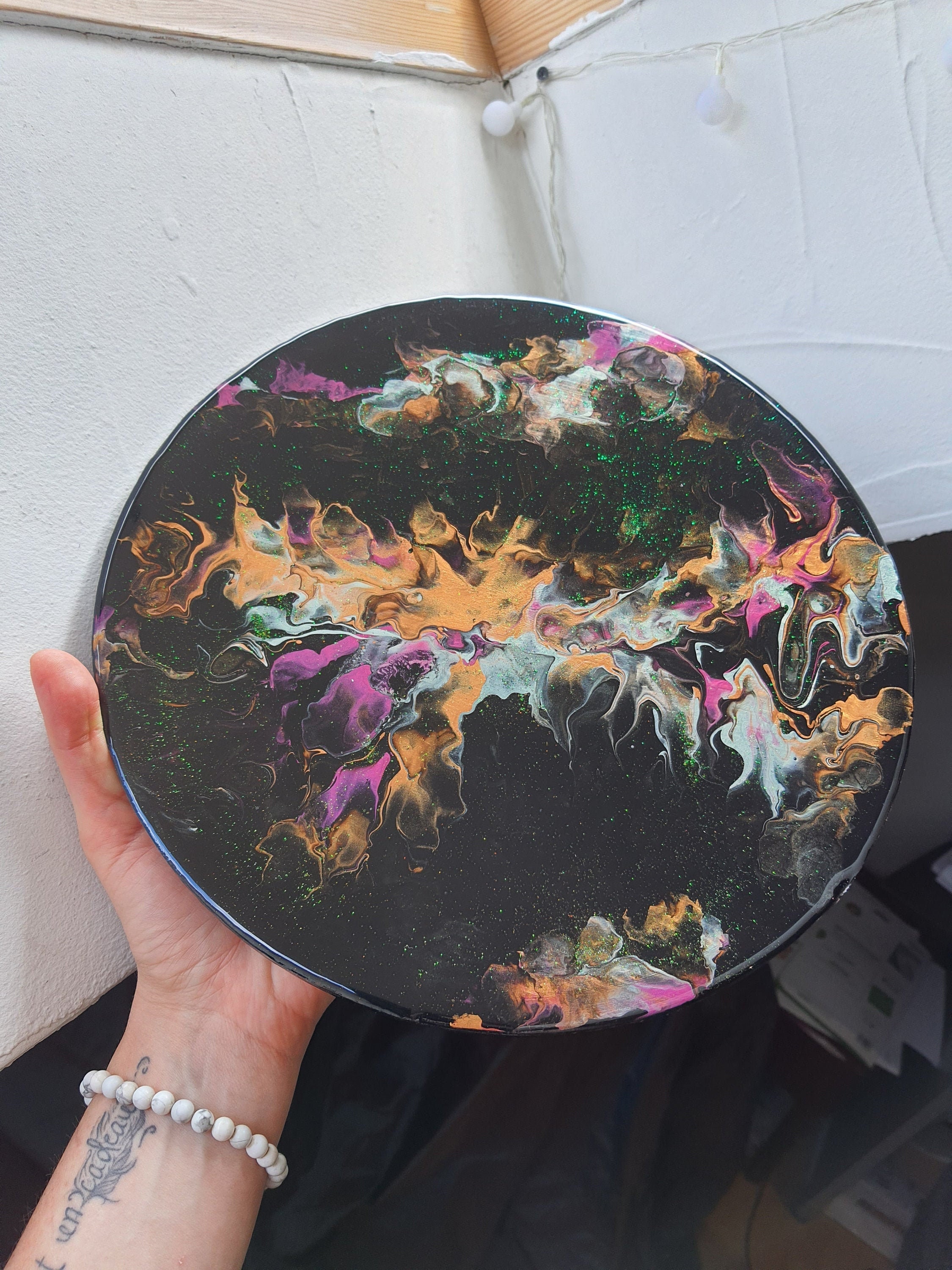 Superbe Plateau de Service 30cm Abstrait, Idée Cadeau