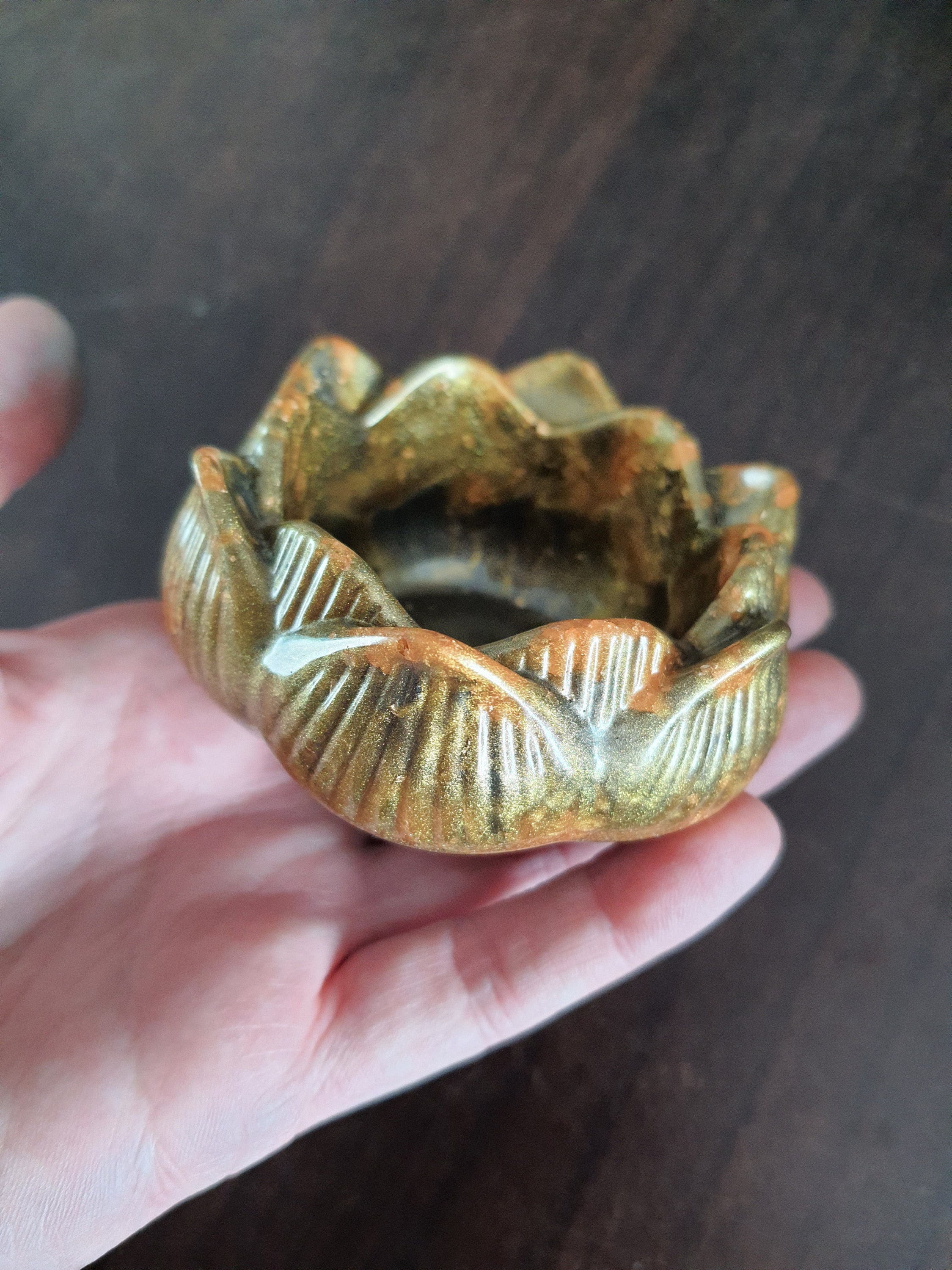 Porte-Bougie Lotus en Résine