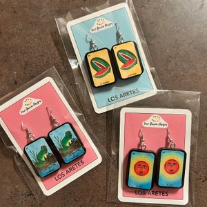 Lotería Wooden Earrings