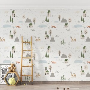 Kids Room Wallpaper Baby Wall Art  Nursery Peel and Stick