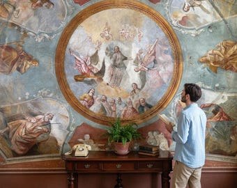Sistine Chapel Wallpaper: Renaissance Rococo Peel and Stick Wall Art