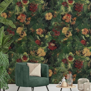 Impressionist Floral Wallpaper Bold Artistic Design for Unique Interiors