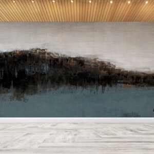 Forest Wallpaper Painting Wall Mural Lake Peel and Stick - Etsy