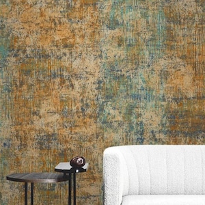 Grunge Wallpaper Rusty Wall Mural Metal Peel and Stick