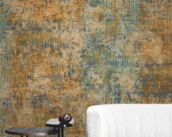 Grunge Wallpaper Rusty Wall Mural Metal Peel and Stick
