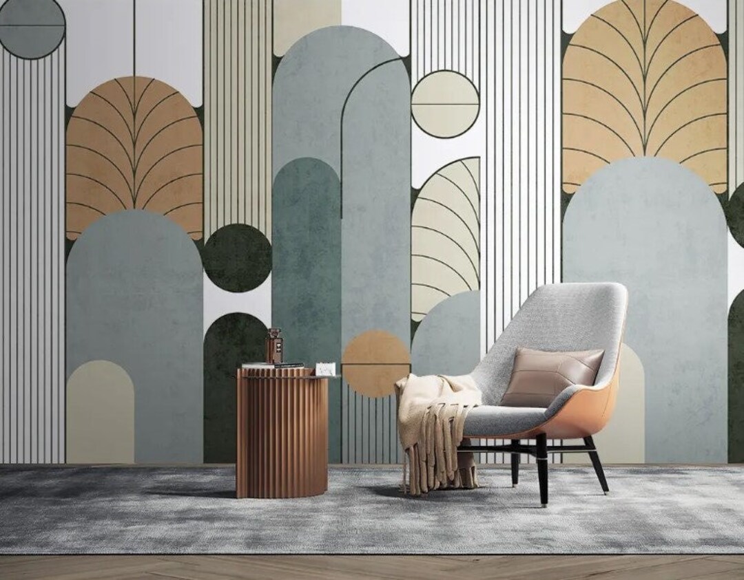 Geometric Boho Peel and Stick Wallpaper: Modern Wall Mural - Etsy