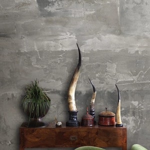 Gray Background Broken Concrete Wall Mural Dark Peel and Stick