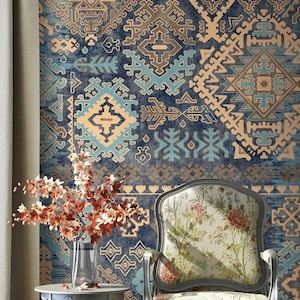 Moroccan Wallpaper Peel and Stick Tribal Wall Mural Ethnic Wall Art