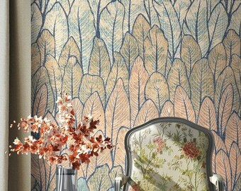 Leaves Wallpaper Peel and Stick Boho Leaf Wall Mural for Bedroom