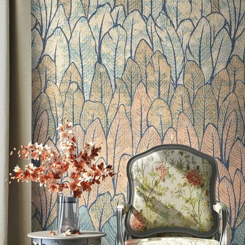 ReWallpaper Papier peint mural 3D moderne à motif floral gaufré