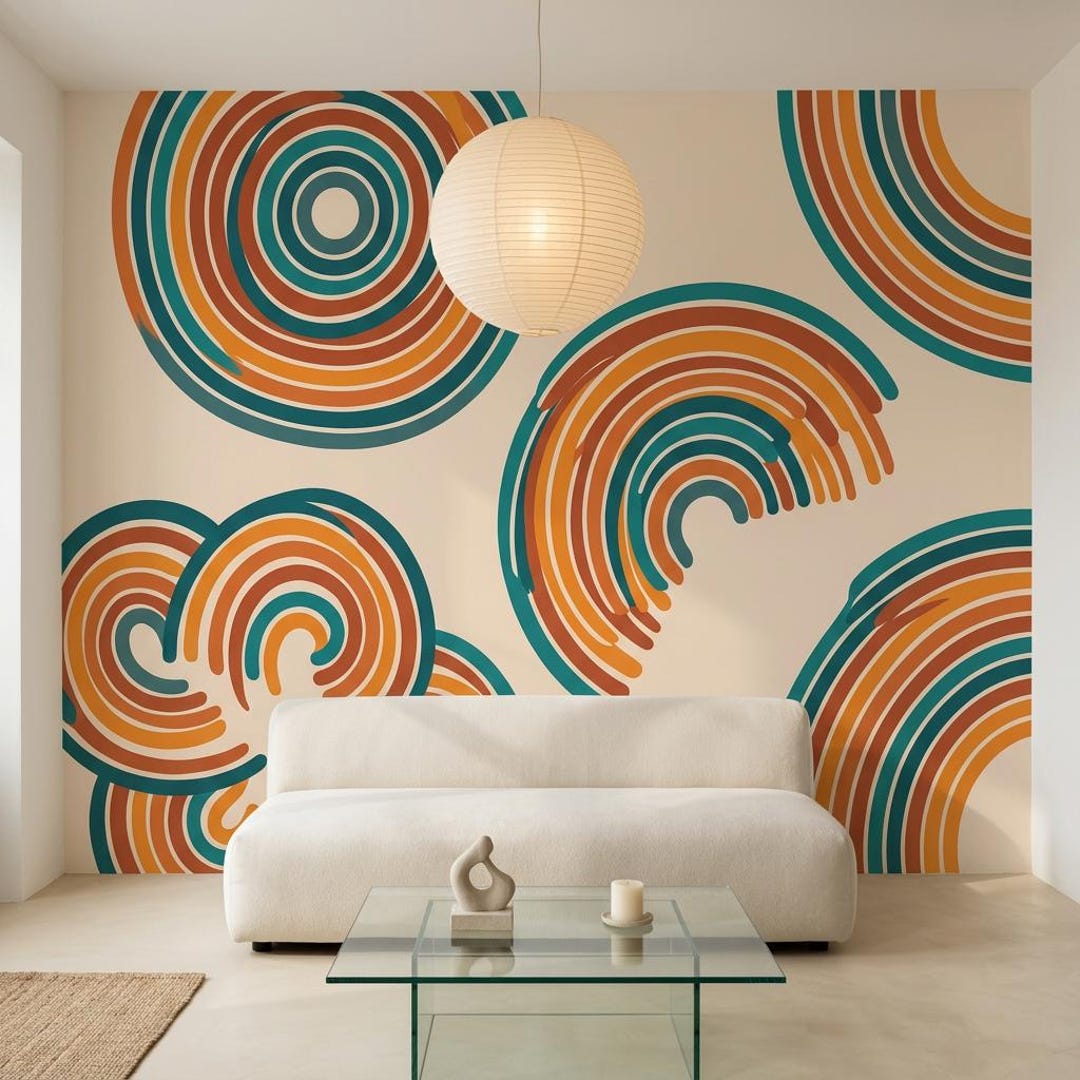 Mid Century Modern Wallpaper Retro Peel and Stick Vintage Removable ...
