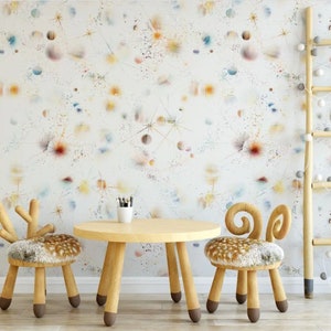 Gold Glitter Wallpaper Abstract Wall Mural Rose Wall Art Kids Room Peel and Stick
