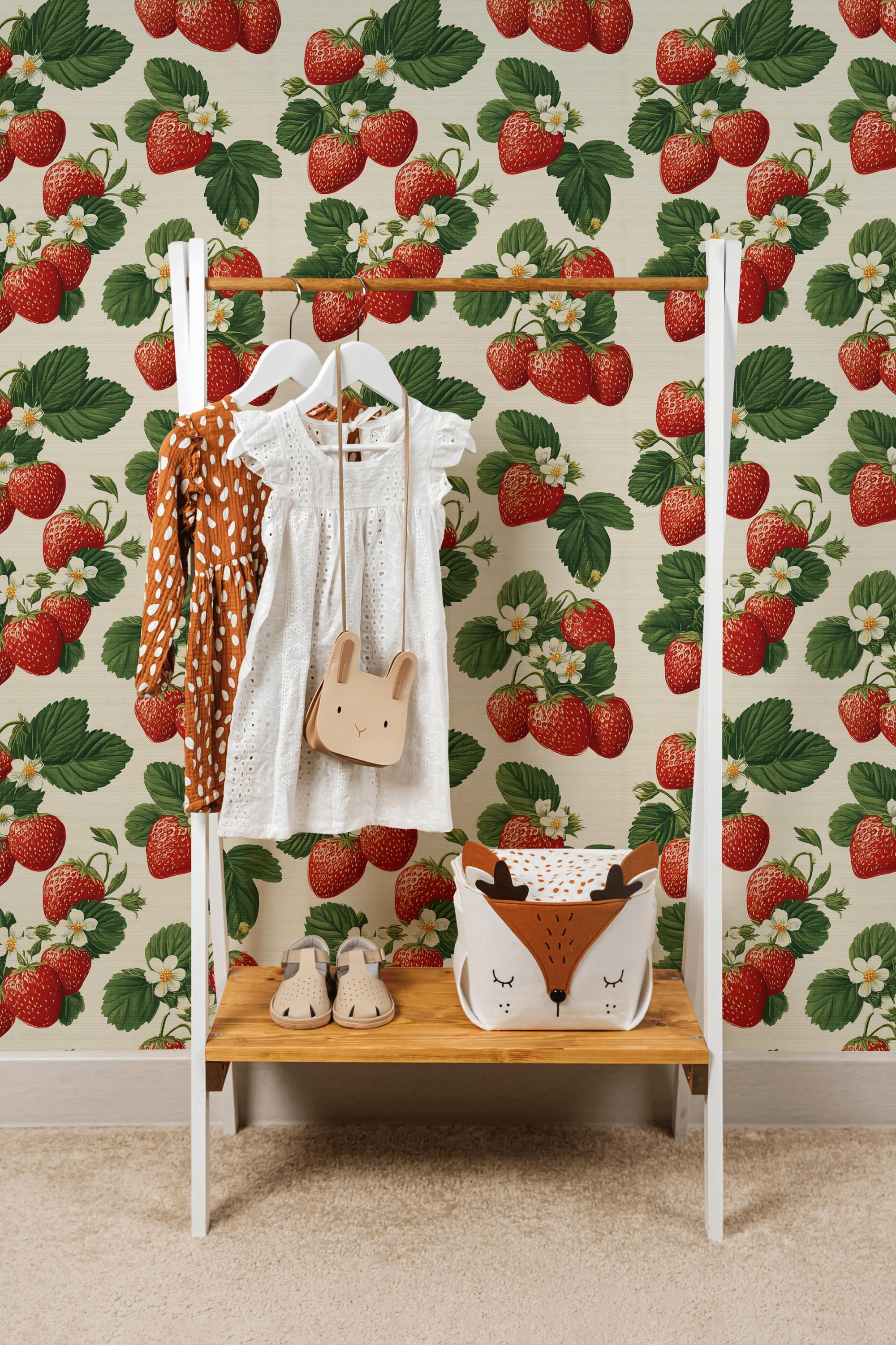 Strawberry Wallpaper Vintage Peel and Stick Removable Wall Decor - Etsy