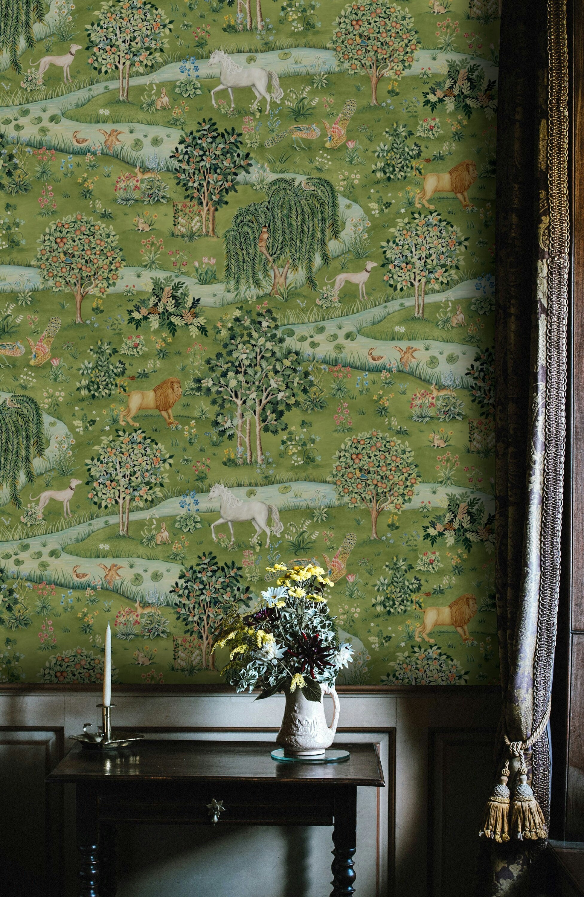William Morris Whispering Woods Wallpaper Classic Art Nouveau Design Decorative Wall Mural