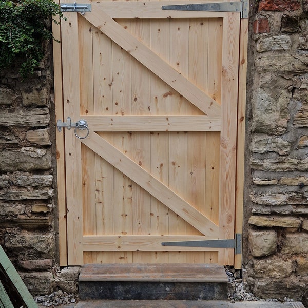Wooden Garden Gate: Arched Top, Engineered Timber, Bespoke Sizes Available