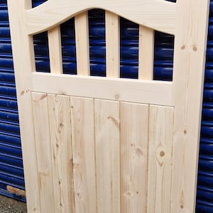Handmade Engineered Timber Cottage Garden Gate with Curved Top