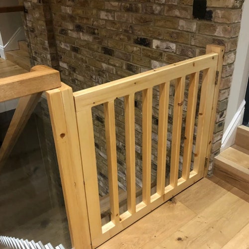 Wooden Baby Gate Pet Gate Bespoke Stair Gate Unpainted Etsy UK
