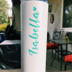 20oz Skinny Double Wall Stainless Steel Coffee Tumbler - Personalized