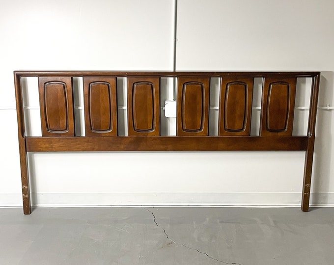 Vintage King Size Broyhill Emphasis Headboard MCM Mid Century Modern Etsy