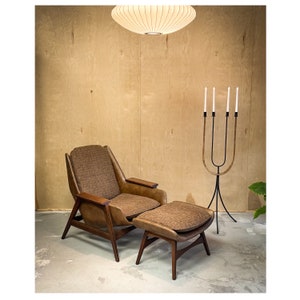 Vintage Malabar Chair And Ottoman By Mel Abitz For Galloway’s Furniture - MCM - Designer - Mid Century Modern