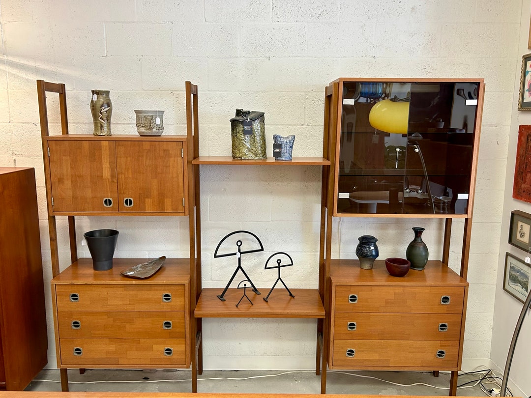 Teak Modular Wall Unit Room Divider by Ello Danish Modern Vintage MCM