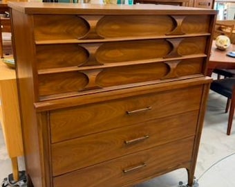 mid century modern highboy dresser Walnut by Caldwell Furniture Kent Coffey Forum Mid Century