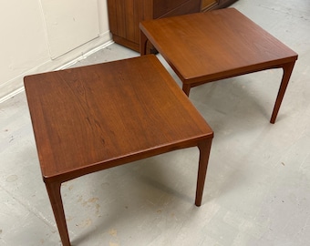Vintage Teak Vejle Stole Danish Modern Pair Of End Tables - MCM - Mid Century Modern