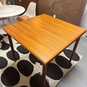 Teak Square Expandable Dining Table - Mid Century Modern - Danish Modern - Vintage