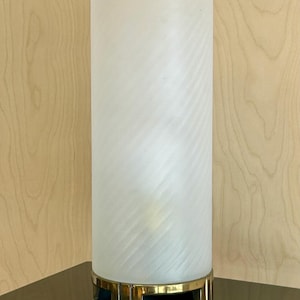 Vintage Carl Falkenstein Glass & Brass Table Lamp