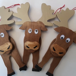 Wooden Moose Ornament