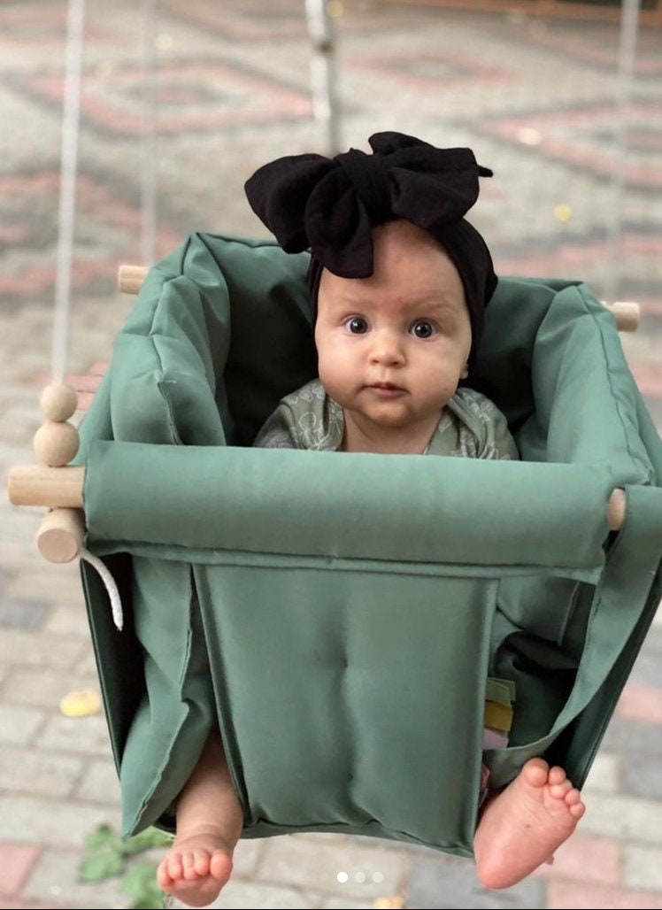 Baby Swing Handmade Swing Baby Shower Garden Swing Fabric Etsy