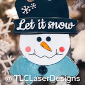 Snowman door hanger SVG File