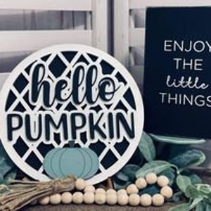 Hello Pumpkin Fall sign Laser SVG FIle