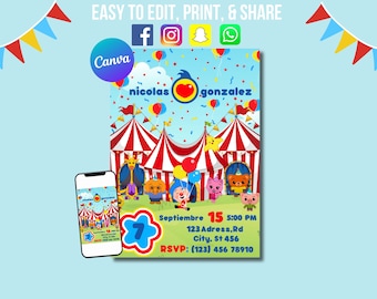 Plim Plim Einladung, Plim Plim Geburtstag, Plim Plim Digitale Papiere, Kindergeburtstag, Geburtstagsfeier, digitale Einladung, druckbare Einladung