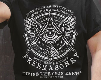 Masonería, Vida divina en la Tierra, Masónica, Masonería vintage, Camiseta unisex, Sudadera con capucha unisex, Camiseta sin mangas con espalda cruzada para mujer