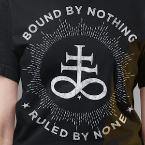 Leviathan Satanic Cross, von nichts gebunden, von niemandem ausgeschlossen, Okkult, Goth, Baphomet, Unisex T-Shirt, Unisex Hoodie, Damen Racerback Tank Top