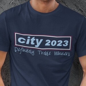 Manchester City FC, Treble Winners 2023, Premier League, Champions League, FA Cup, MCFC, Oasis, Unisex T-Shirt,