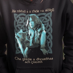 Not Words But Deeds, Gaelic Language Proverb, Celtic, Gaelic, Unisex T-Shirt, Unisex Hoodie, Women&#39;s Racerback Tank Top
