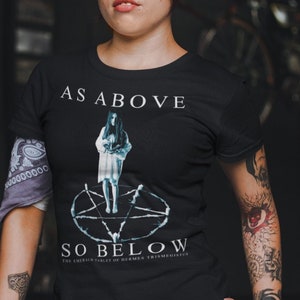 As Above, So Below, Occult Magic Ritual Design, Ritual Circle, Unisex T-Shirt, Unisex Hoodie, Women&#39;s Racerback Tank Top
