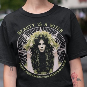 Beauty is a Witch, Wiccan, Witchcraft, Paganism Ritual Circle, Unisex T-Shirt, Unisex Hoodie, Womens Racerback Tank Top