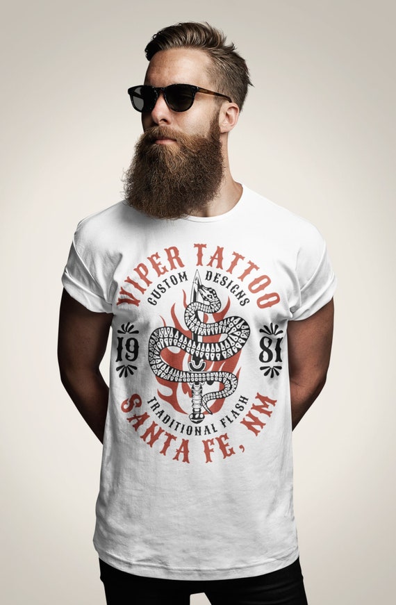 Traditional Japanese Tattoo Tshirt - Cobra Snake Viper Tee Traditional Japanese Tattoo Tshirt - Cobra Snake Viper Tee