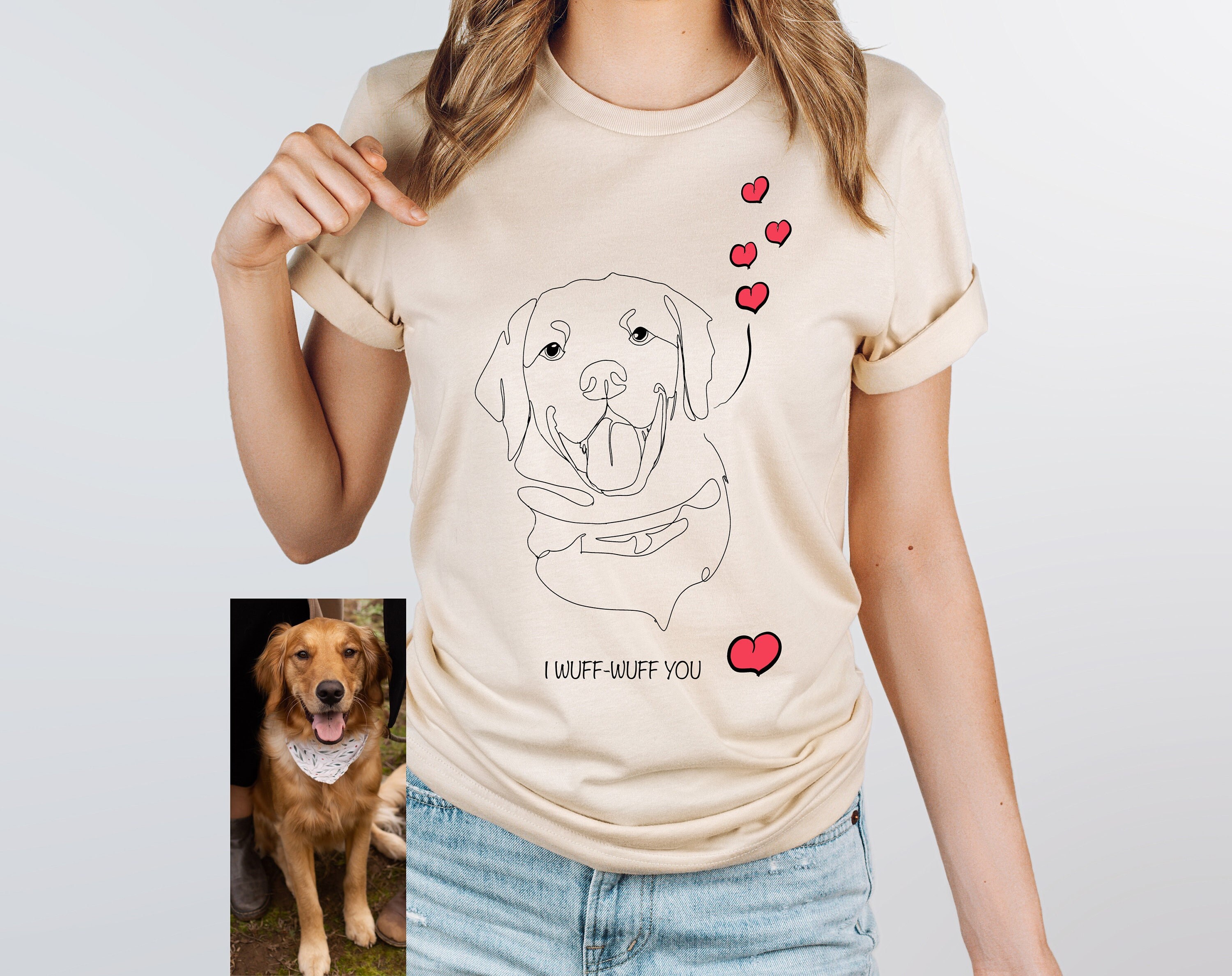 Custom Pet Portrait Shirt Shirt From Pet Photo Custom Dog Etsy