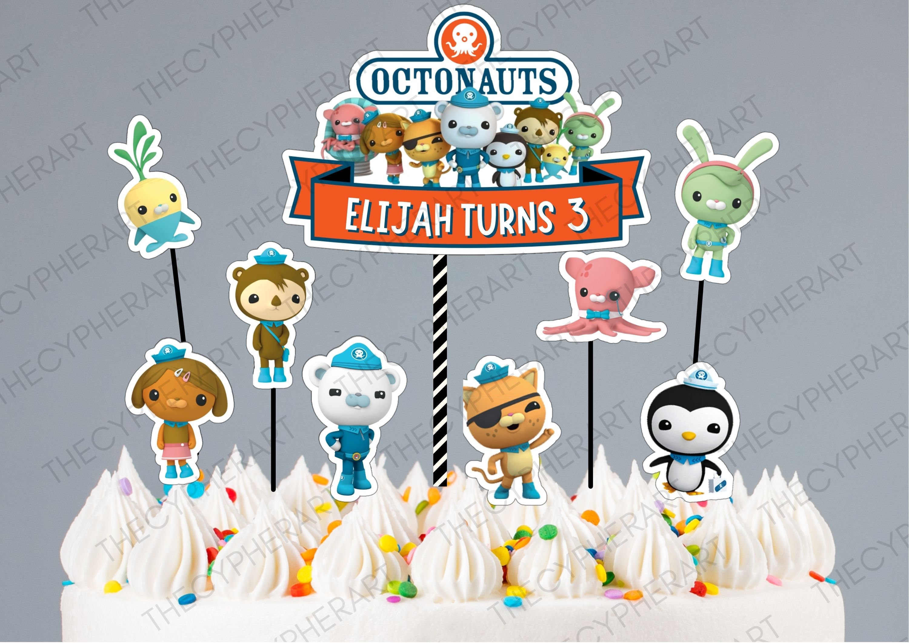 Personalised Printable Octonauts Cake Topper Octonauts Etsy