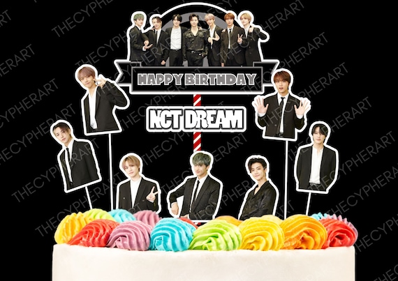 printable nct dream cake topper nct dream template nct dream etsy