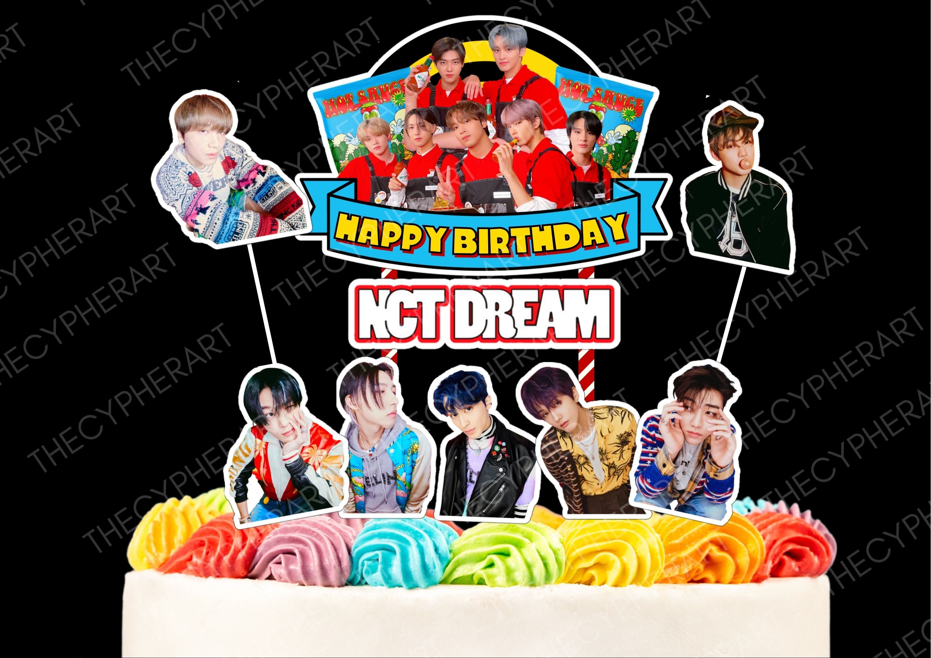 printable nct dream cake topper nct dream template nct dream etsy canada