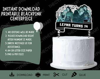 printable blackpink cake topper blackpink template blackpink etsy ireland