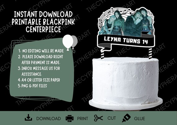 printable blackpink cake topper blackpink template blackpink etsy singapore