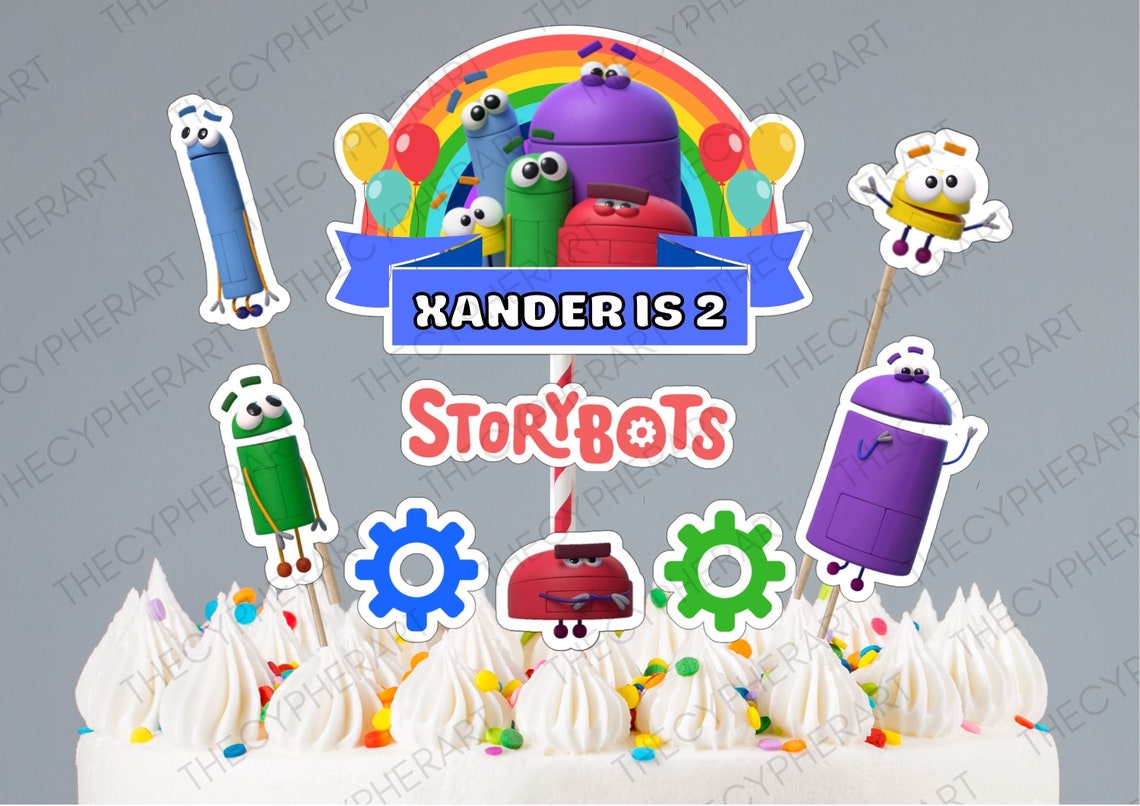 Personalised Printable Storybots Cake Topper Storybots | Etsy