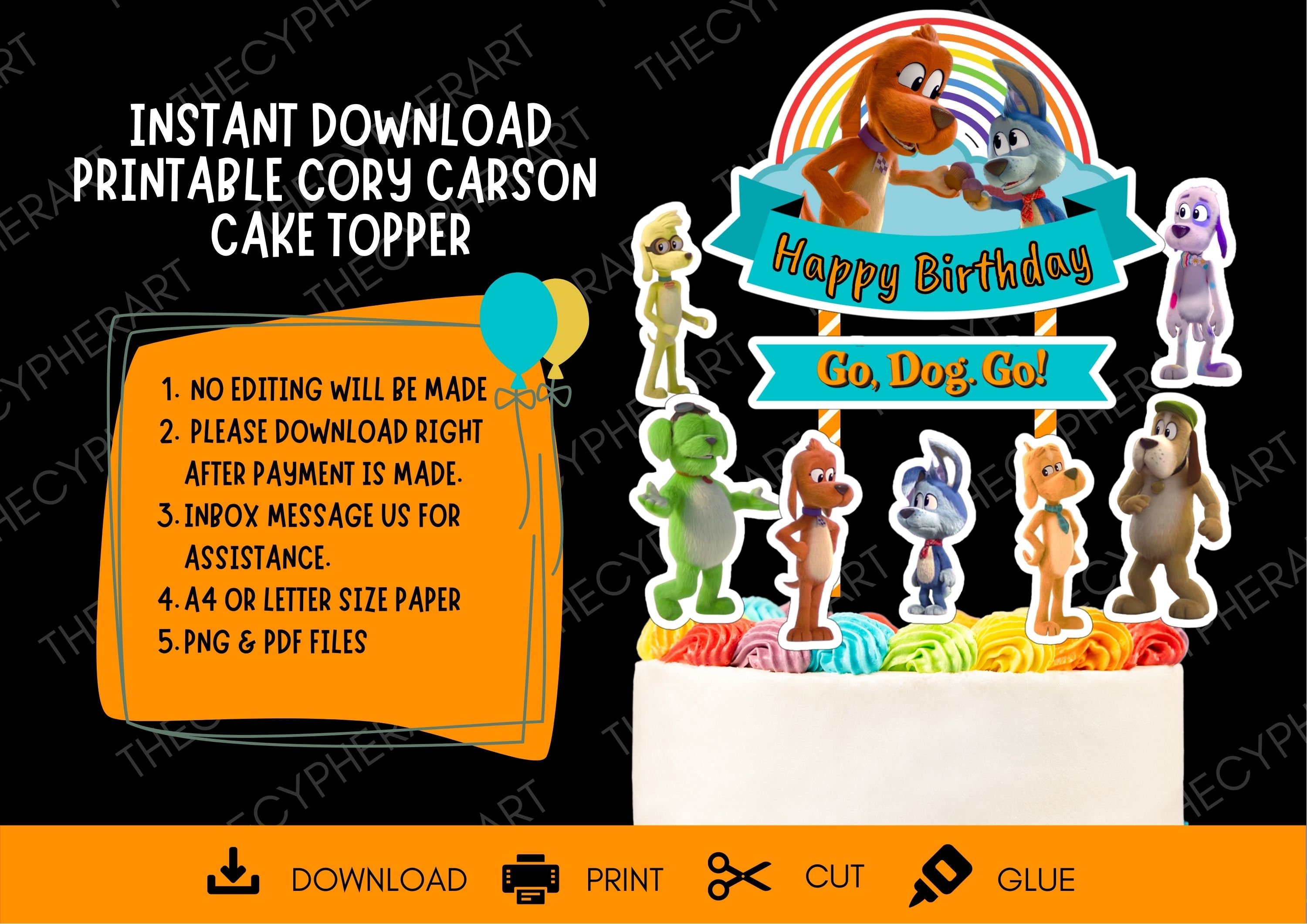 Printable Go Dog Go Topper Go Dog Go Centerpiece Go Dog Go Etsy