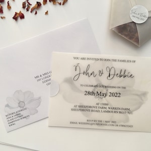Black White Grey Japonica Elegant Invitation Sustainable | Wedding Nikah Nisuin Anniversary Bat Mitzvah Quinceanera Vivaha | Swan Collection